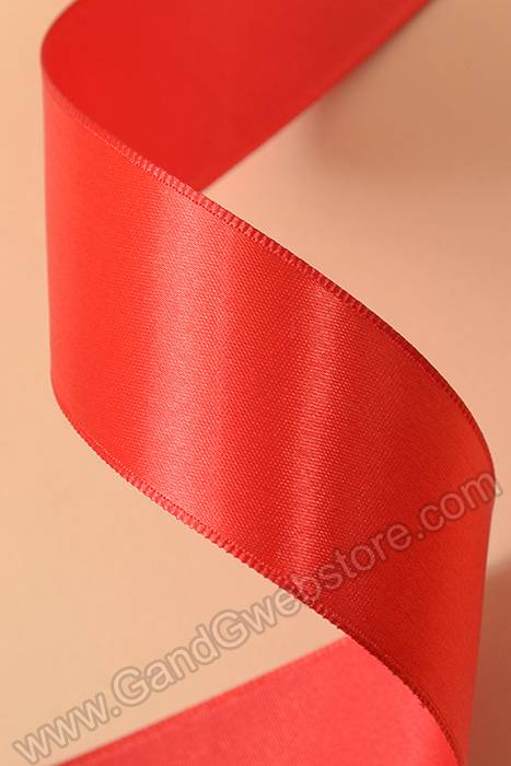 1.5" X 10yds Wired Satin Ribbon Red