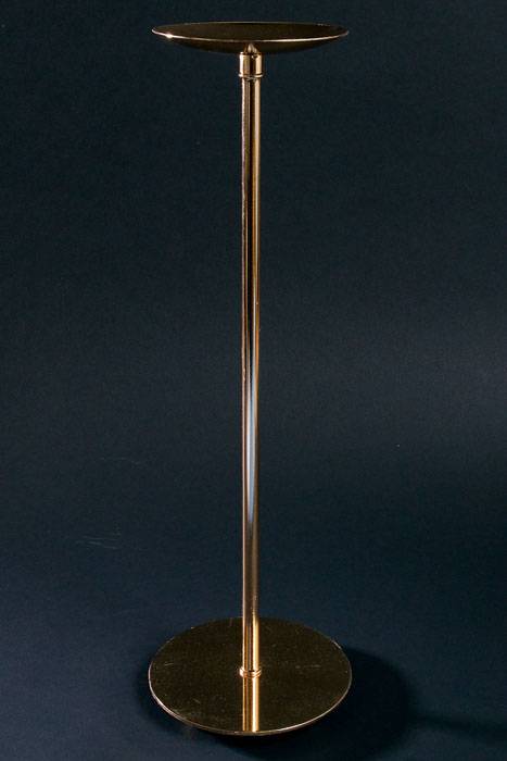17.75" Metal Candle Holder Stand Gold