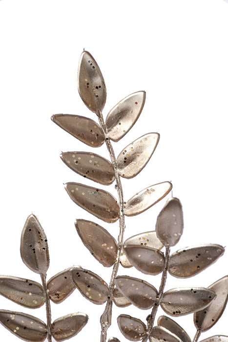 22" Metallic Fern Spray Champagne