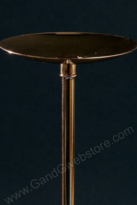 17.75" Metal Candle Holder Stand Gold