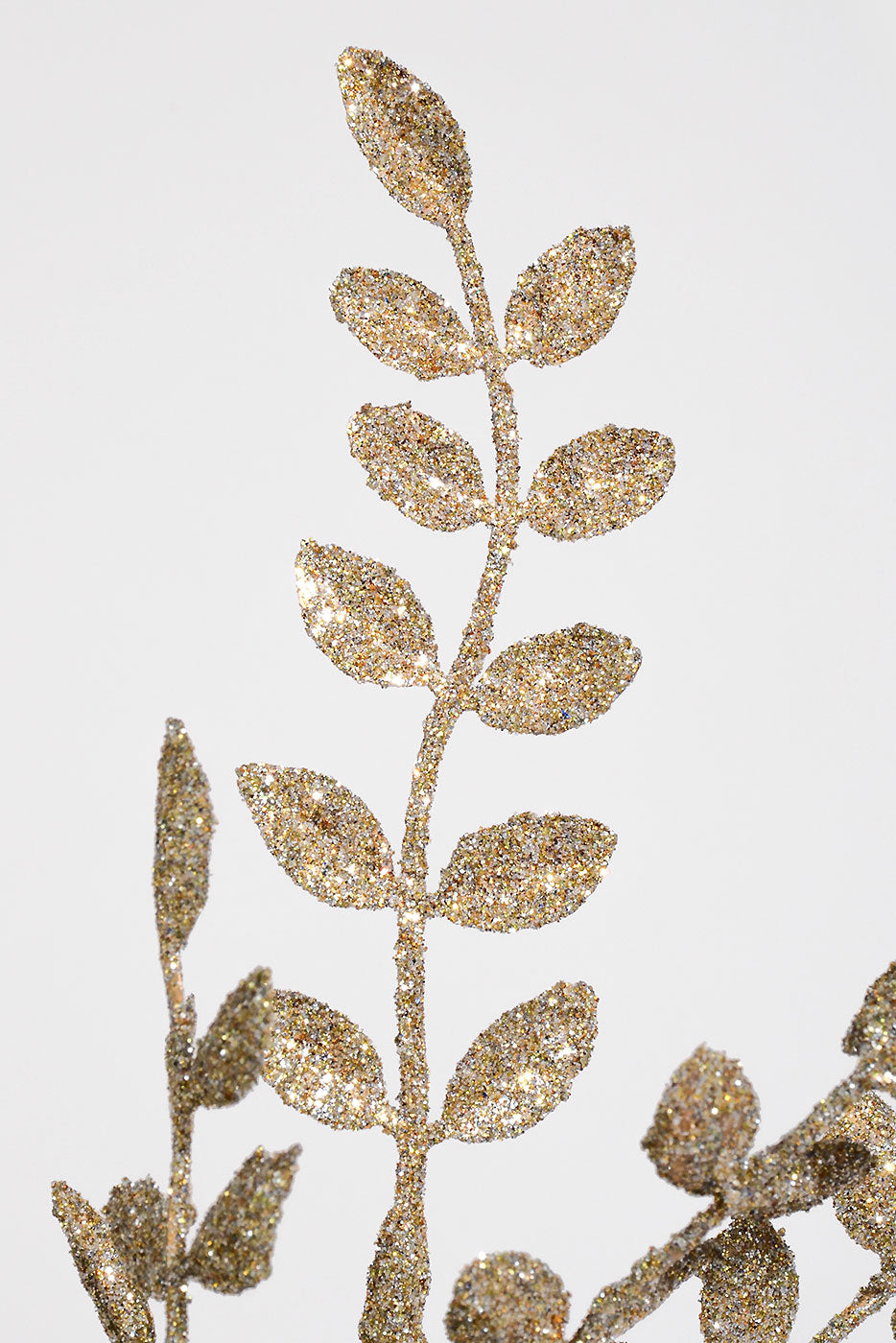 28" Sparkling Glitter Mini Ruscus Spray Champagne