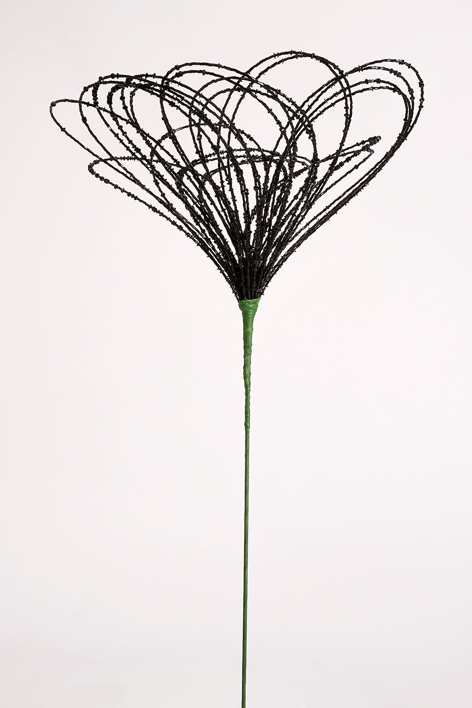 23" Beaded Flower Stem Black