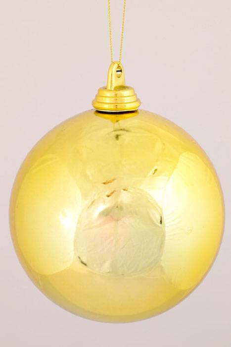 150mm Shiny Plastic Ball Gold