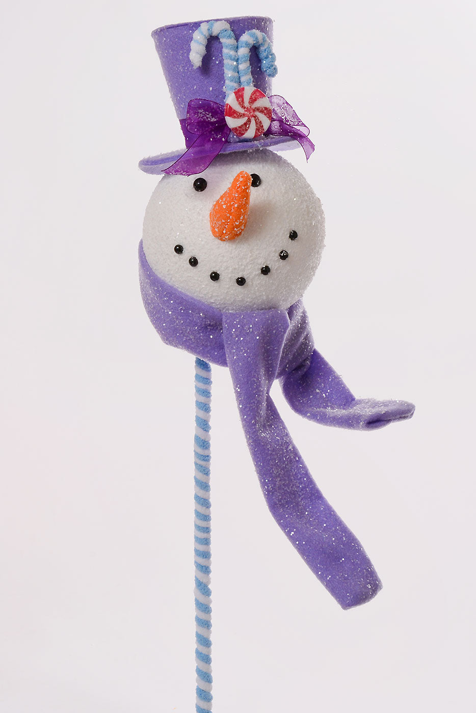 24" Snowman Head Spray Lavender