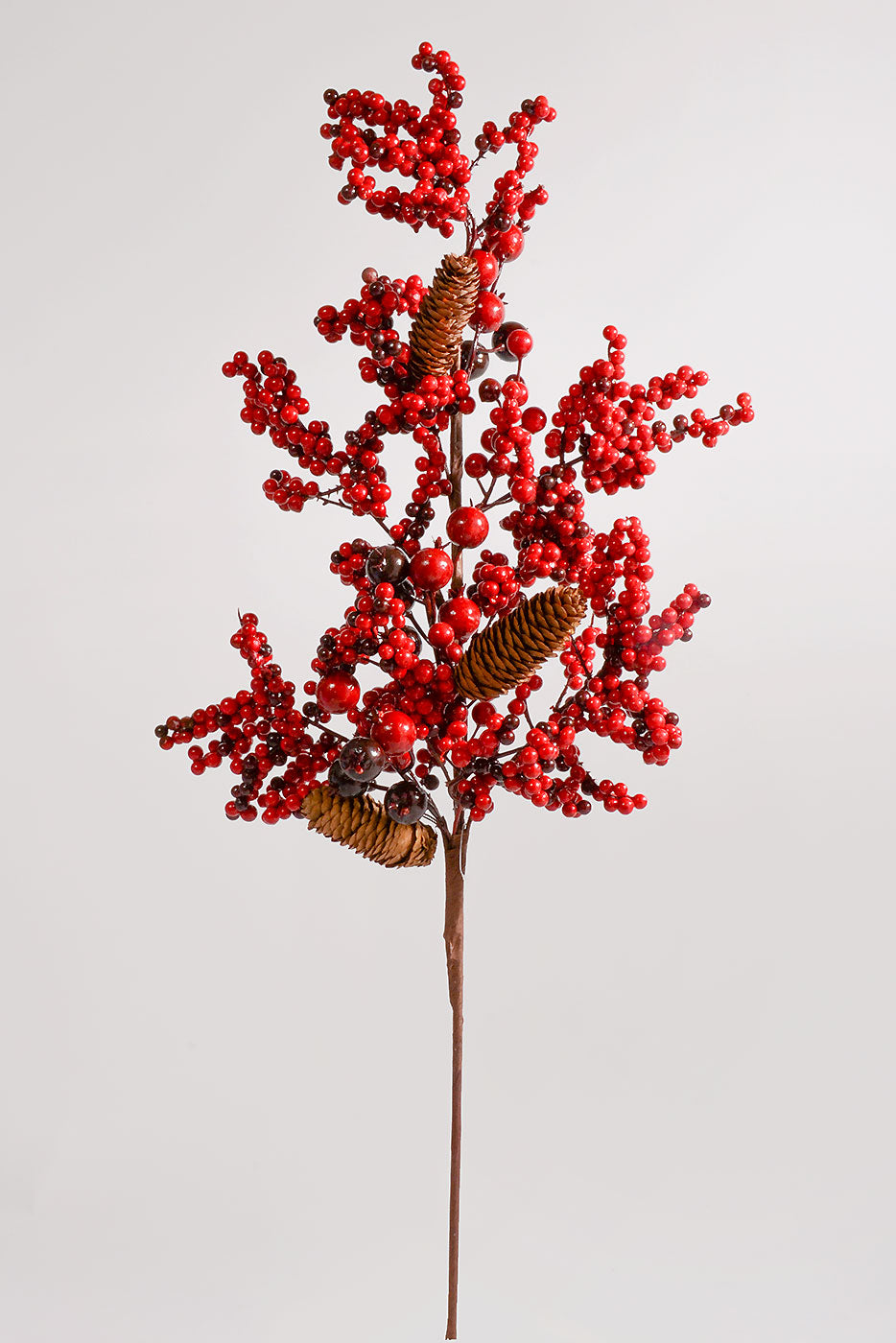 30" Berry Pinecone Spray