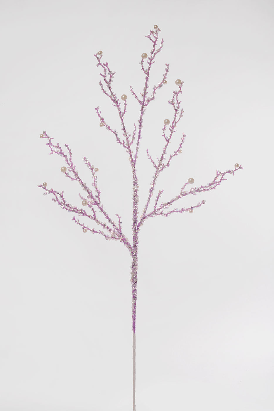34" Iced Pearl Twig Spray Lavender