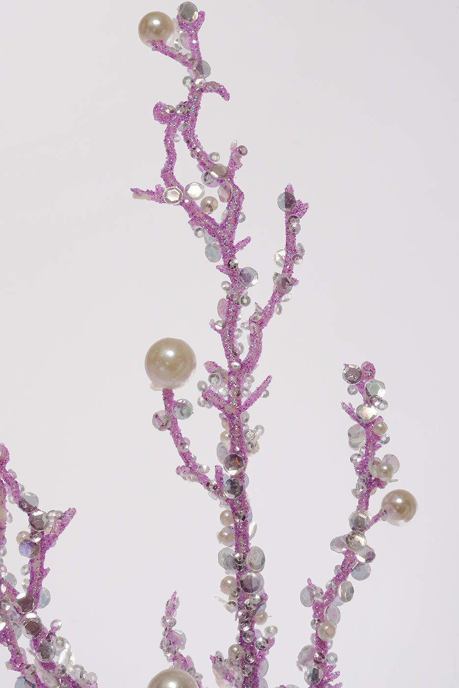 34" Iced Pearl Twig Spray Lavender