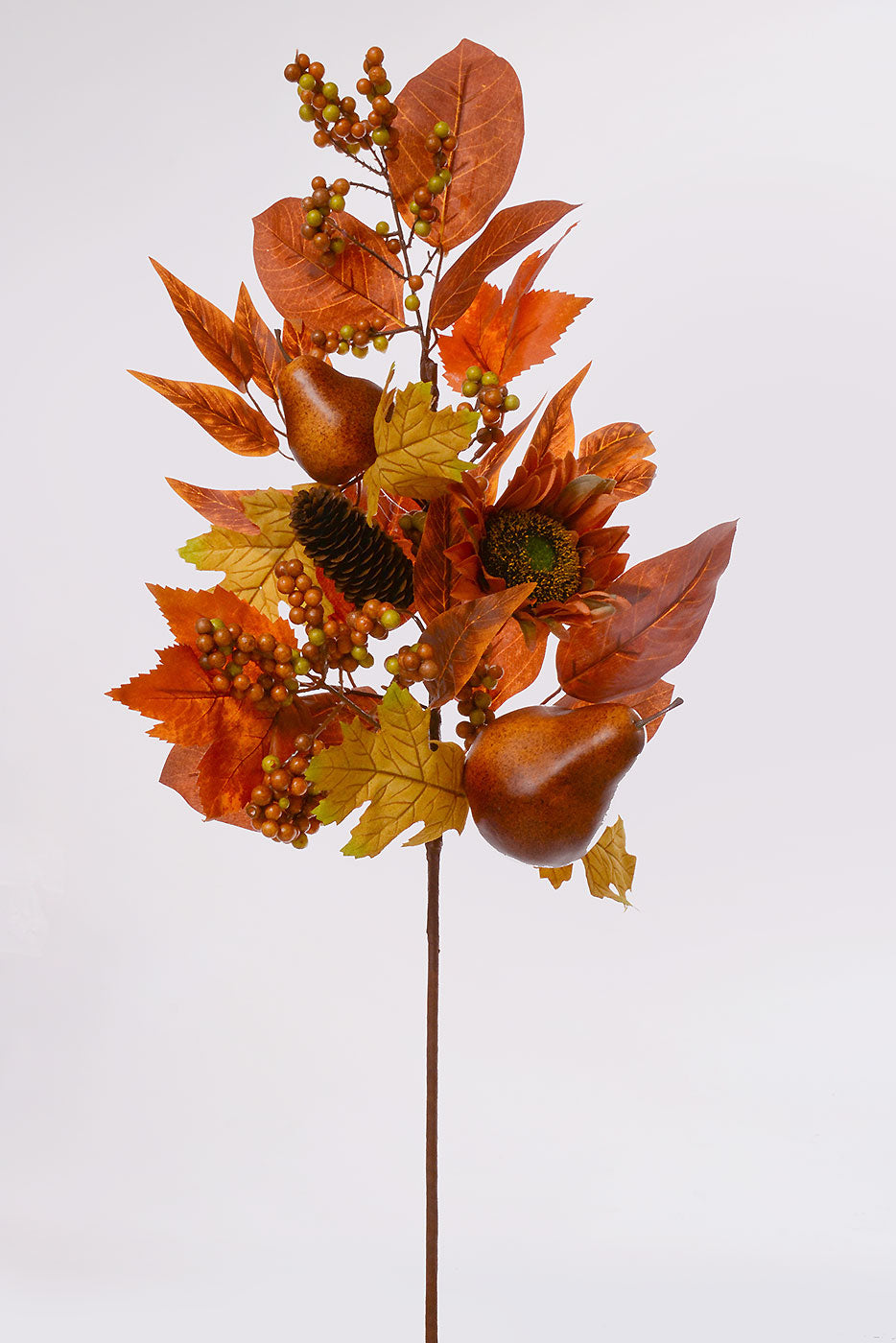 30" Artificial Pear Sunflower Berry Spray