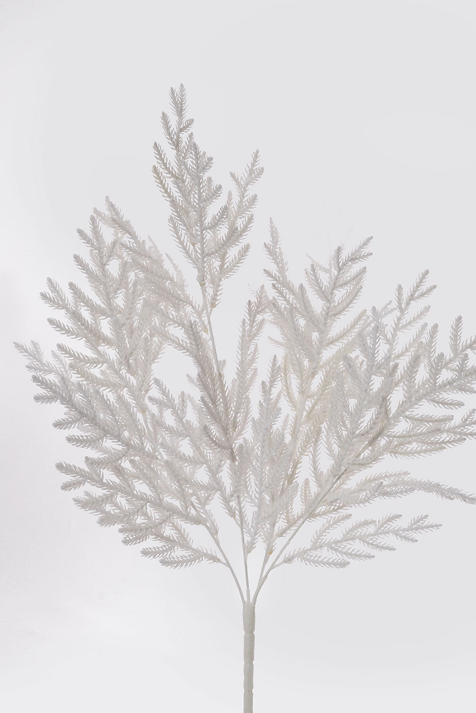 21" Pine Bush with Glitter White