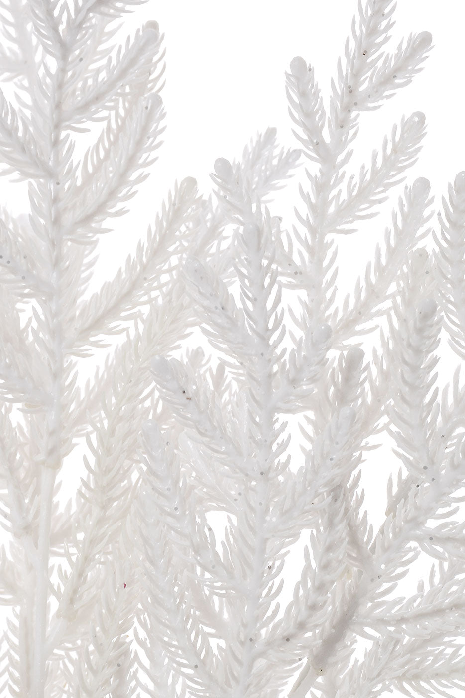 21" Pine Bush with Glitter White