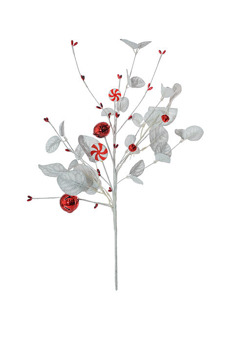 20" Eucalyptus Bell Pick Red/White