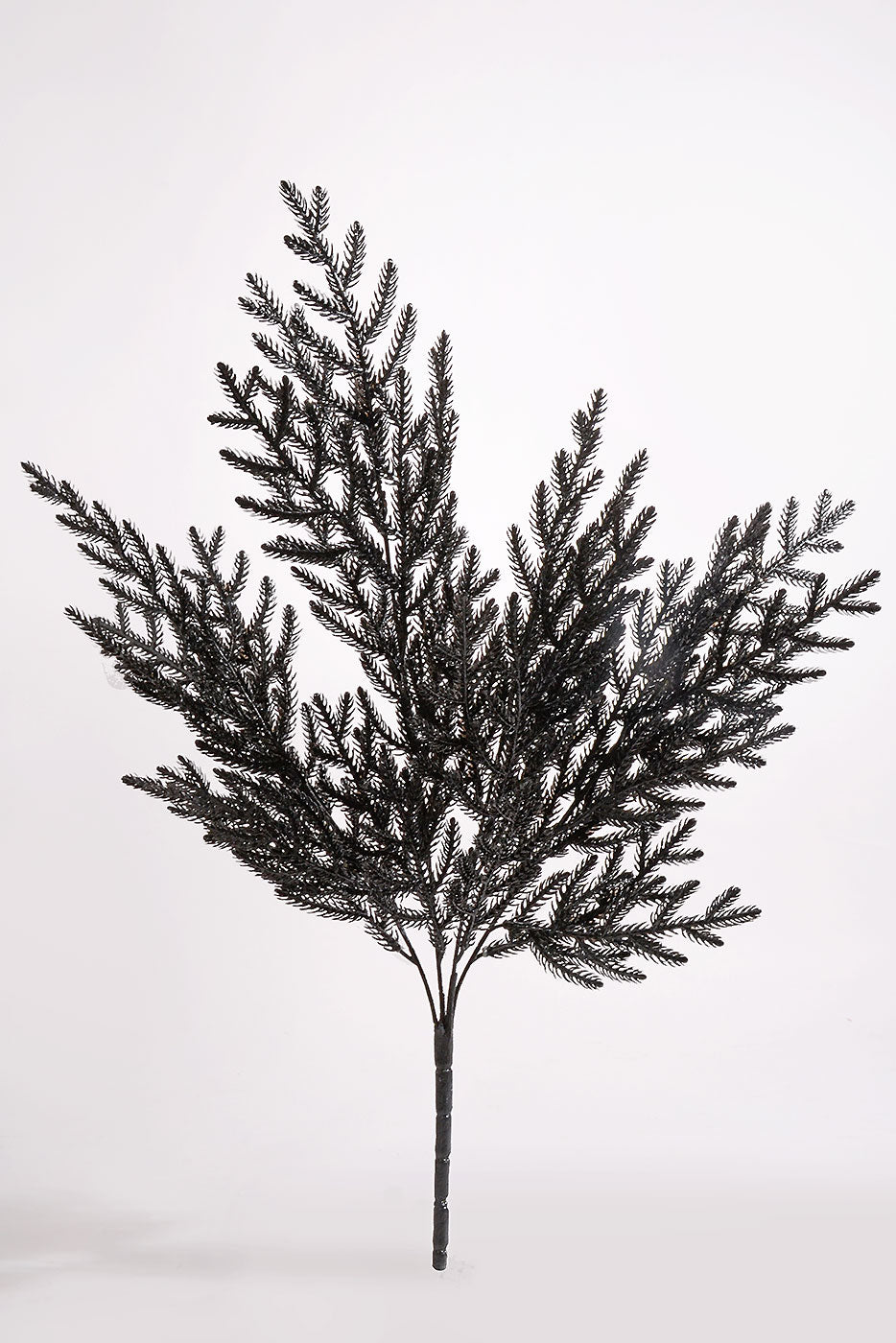 21" Pine Bush with Glitter Black