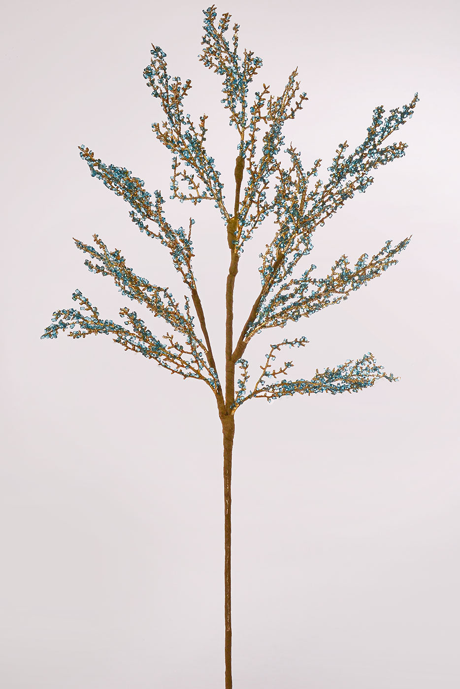 29" Iced Twig Spray Blue/Gold