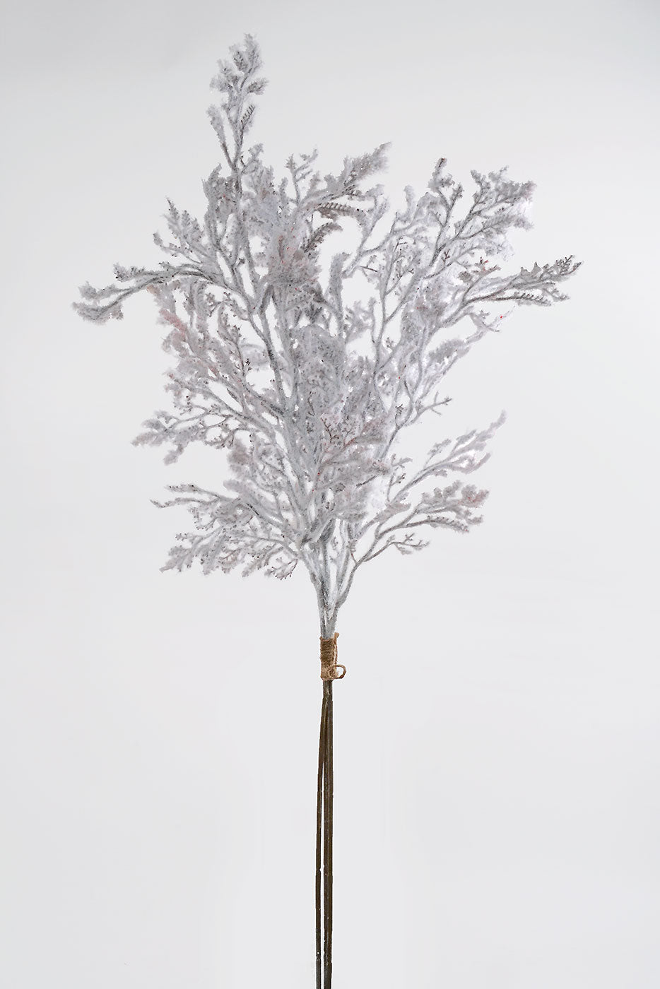 30" Snowed Artificial Twig Stem Bundle White