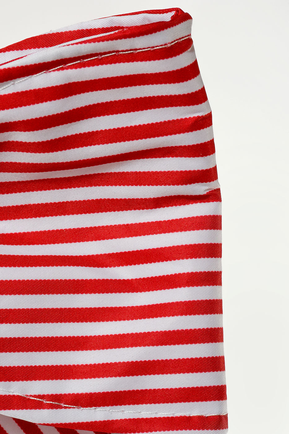 15.5" Stripe Bow With Clip Red/White