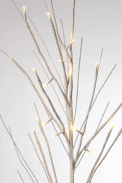 48" Twinkling Twig Led Spray-bot White