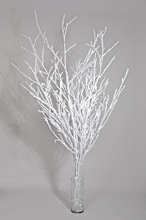 45" Snowed Twig Bundle White