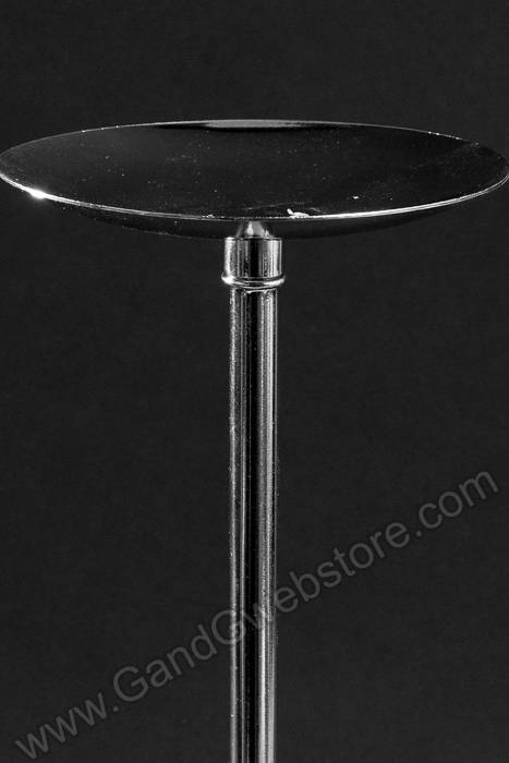17.75" Metal Candle Holder Stand Silver