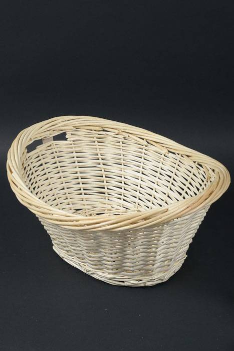 22" Bleached Willow Laundry Basket Natural