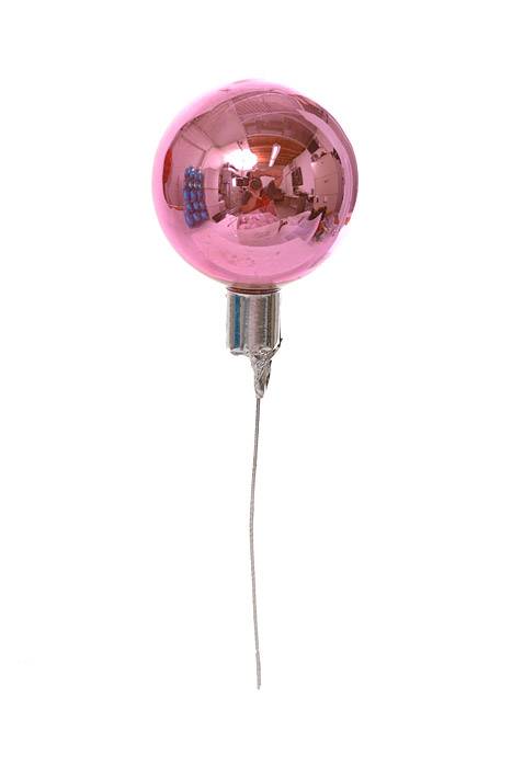 50mm Gloss Glass Ball Ornament Pink Pkg/24