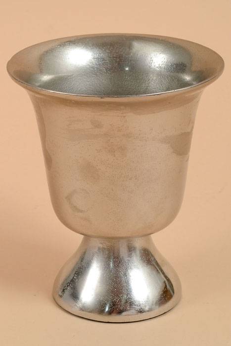 5.25" X 6.25" Aluminum Nickel Urn Silver