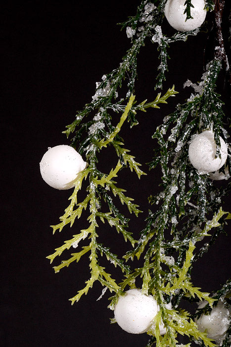 48" Iced Cedar Berry Hanger White