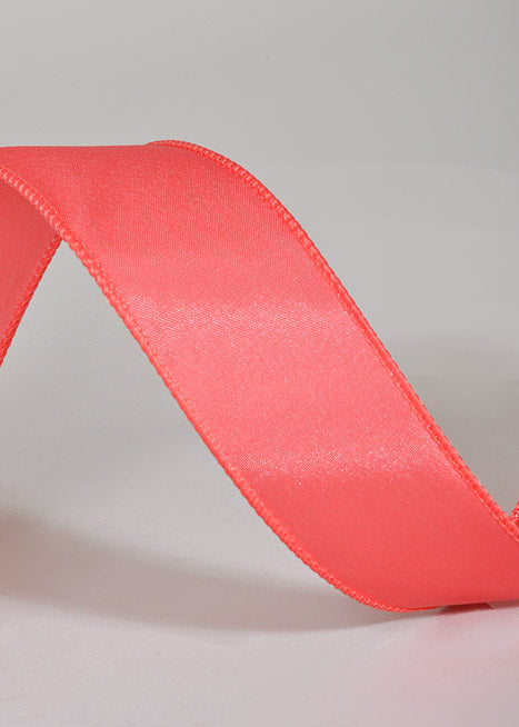1.5" X 50Yds Wired Taffeta Ribbon Coral