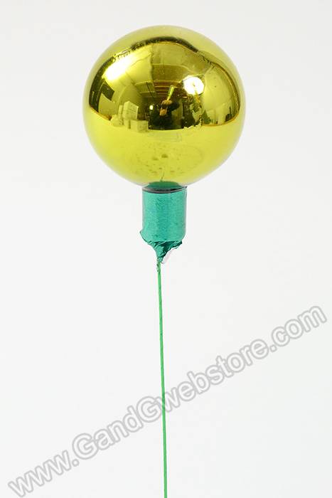 50mm Gloss Glass Ball Ornament Apple Green Pkg/24