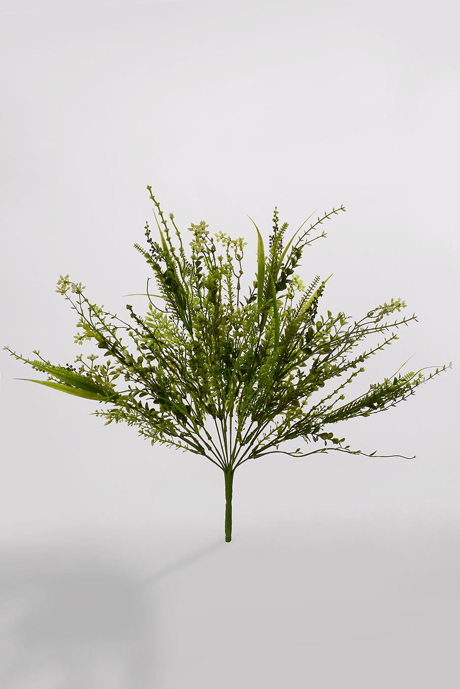 18" Mixed Greenery Bush Green