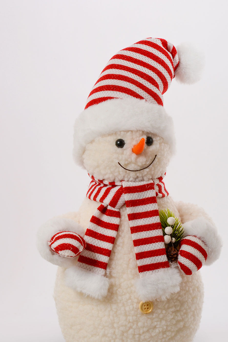 18" X 8.5" Snowman Cream/Red