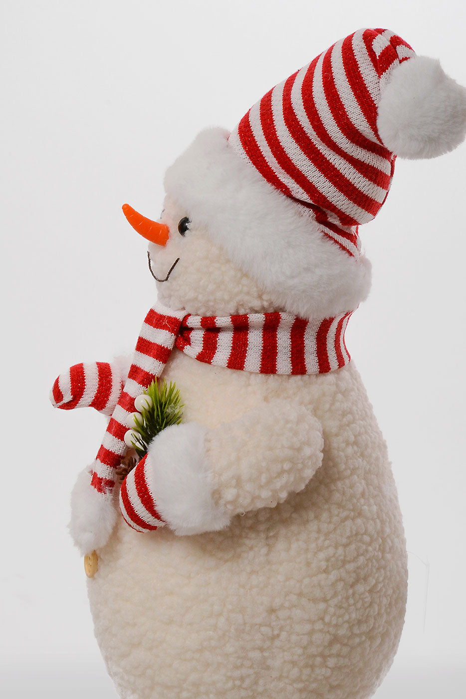 18" X 8.5" Snowman Cream/Red