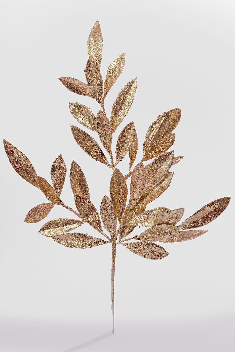 20" Sequin Glitter Laurel Spray Champagne