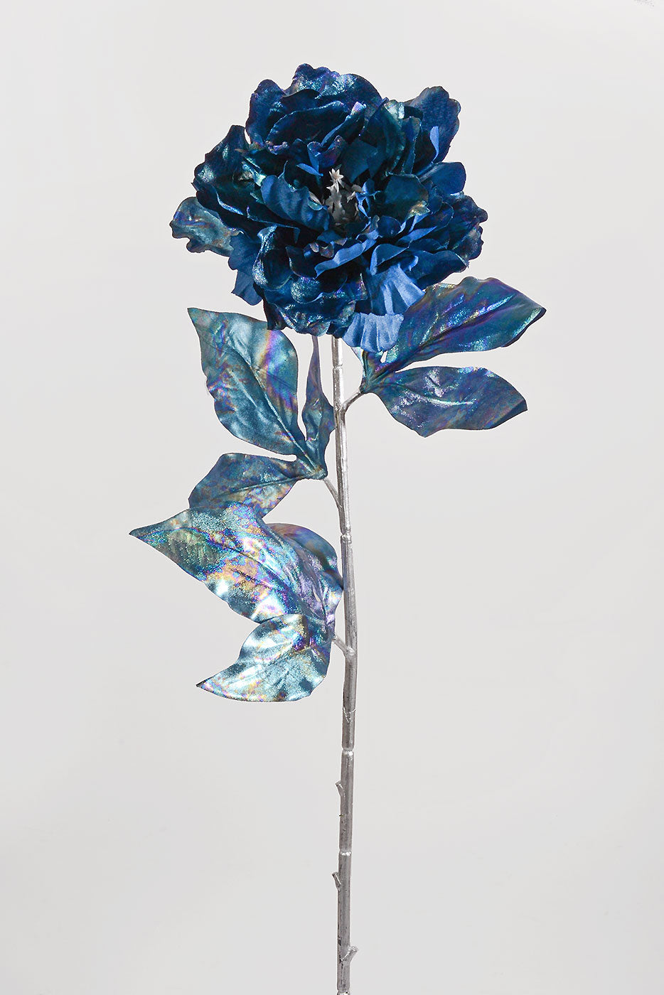 27" Pearlized Peony Spray Blue