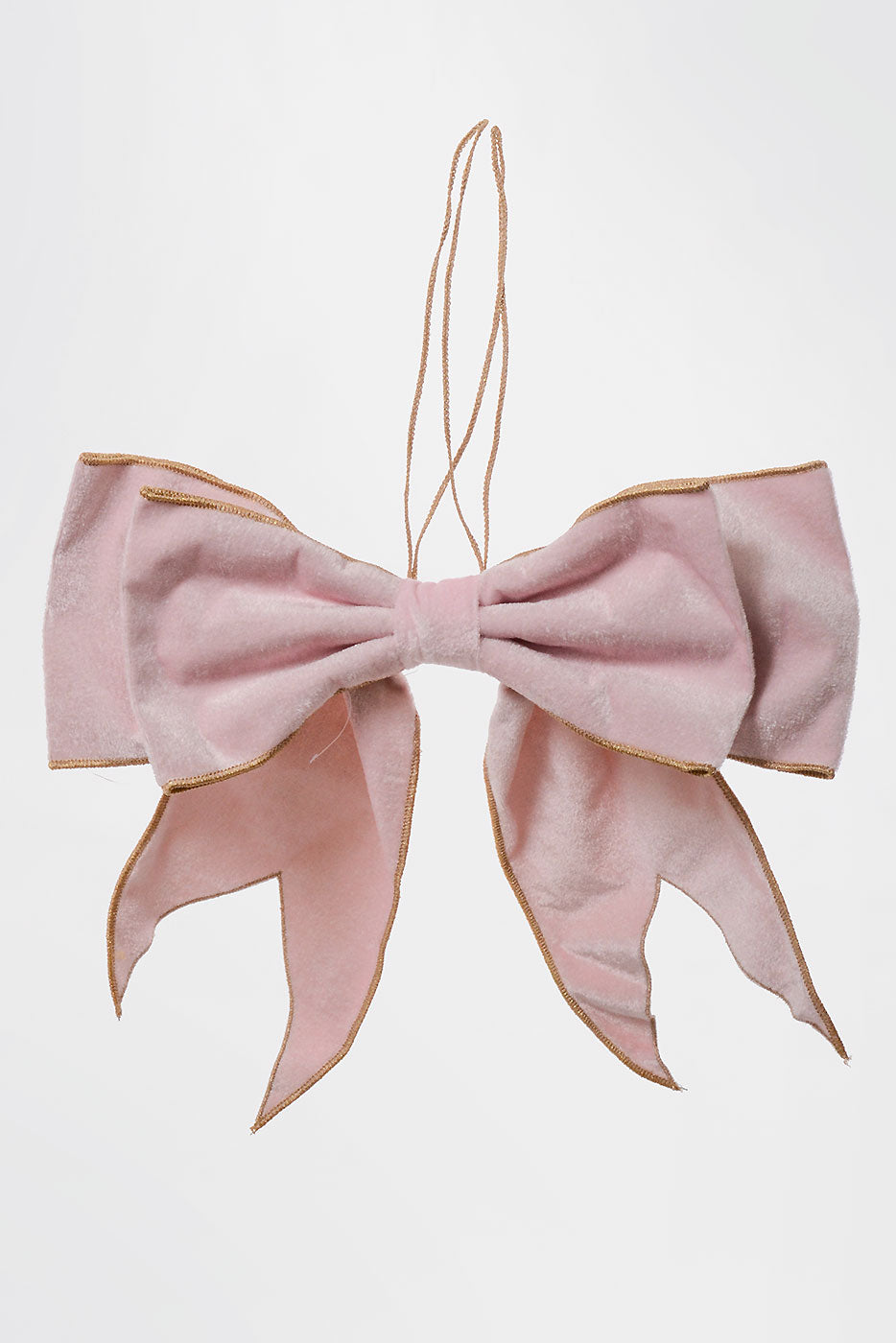 6" x 24" Velvet Premade Bow Blush Pink