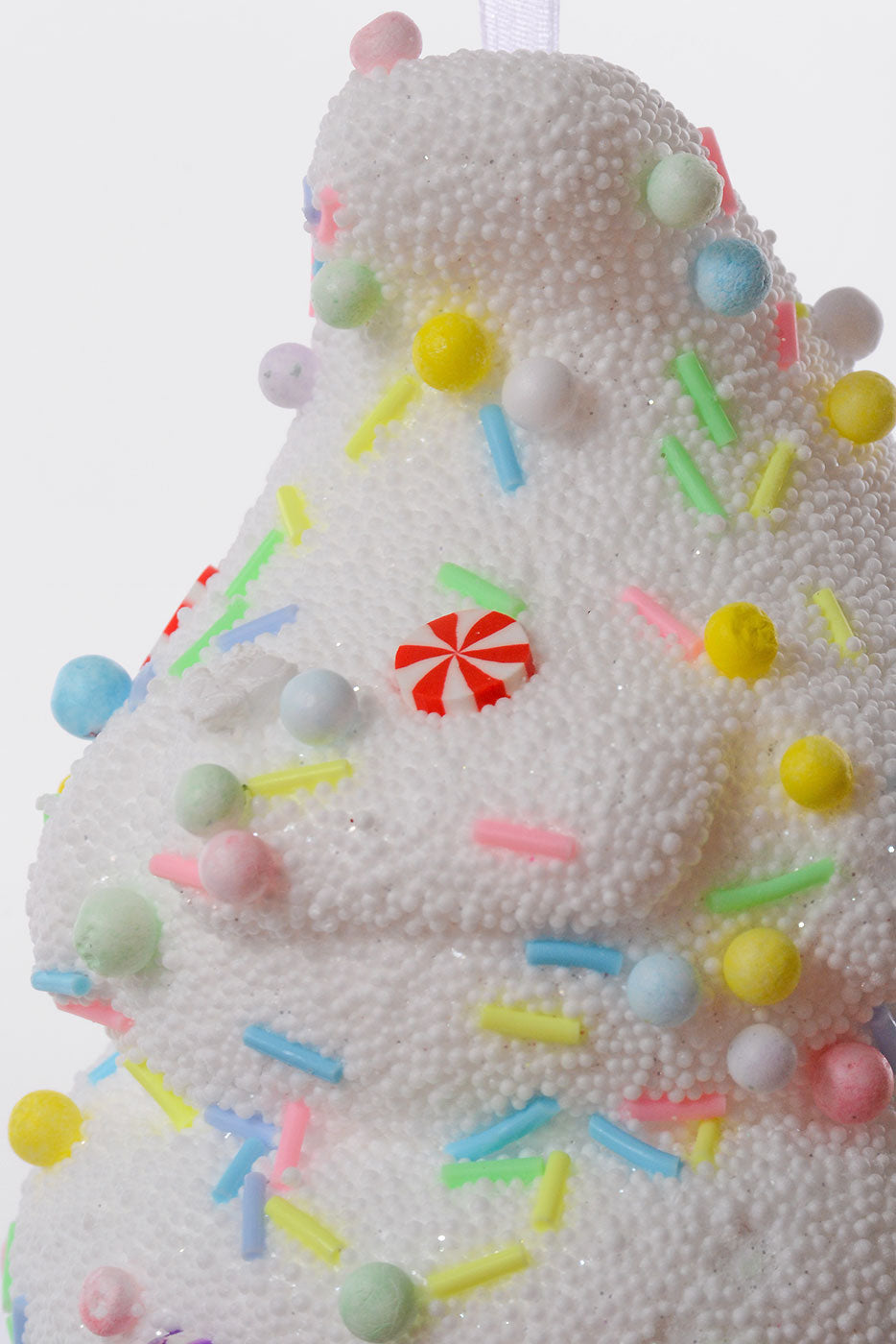 8" X 3.5" Ice Cream Ornament Blue