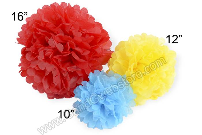 12" Tissue Paper Pom Pom Flower Ball