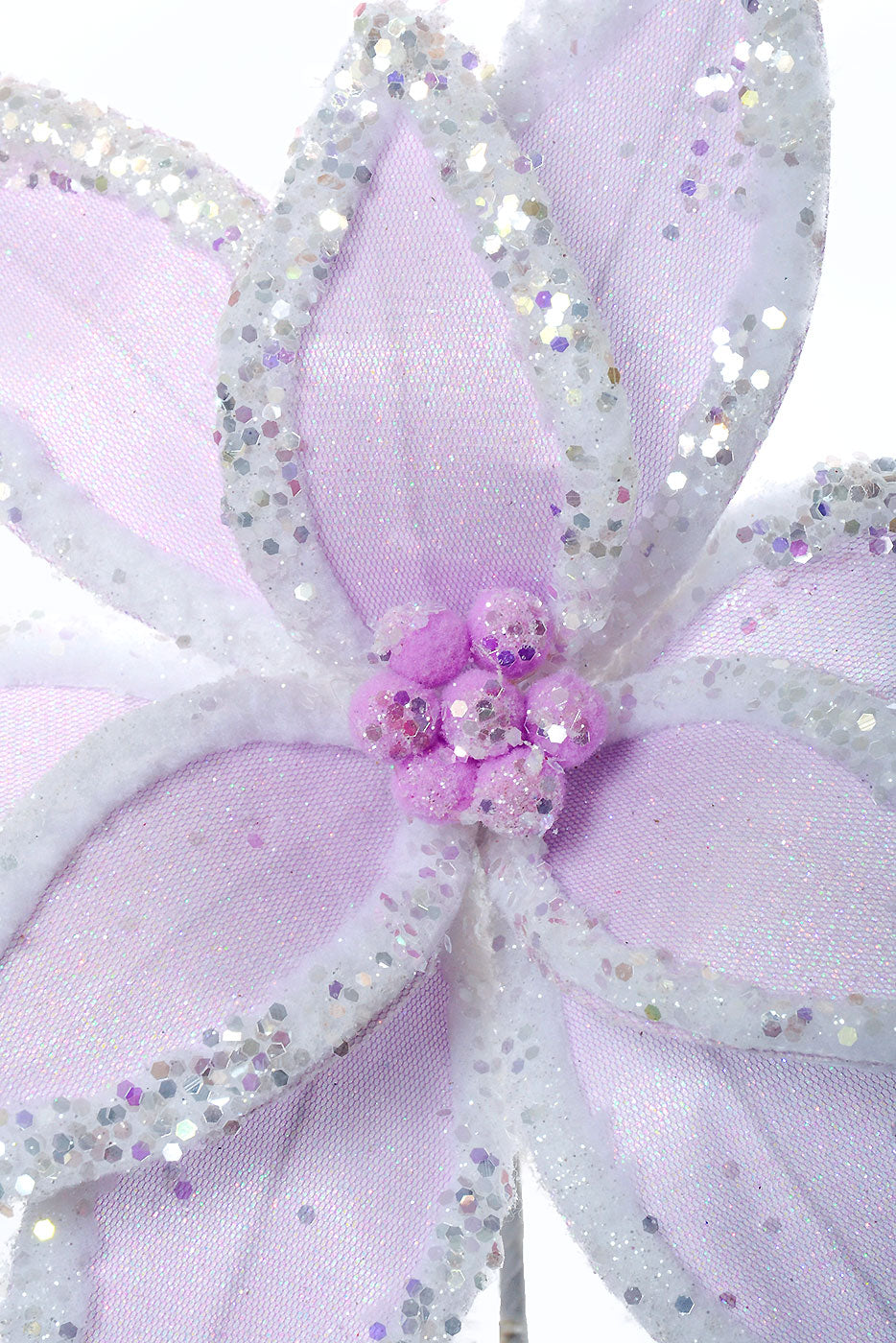 25" Winter Freeze Poinsettia Stem Lavender