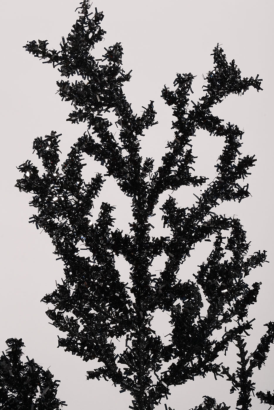 27" Tinsel Cedar Spray Black