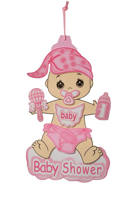 17" Baby Foam Sign Pink Pkg/3