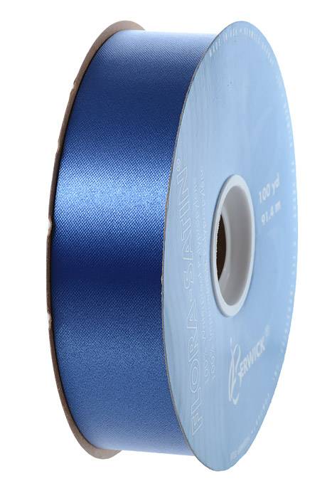 1-7/16 X 100yds Flora-satin Navy