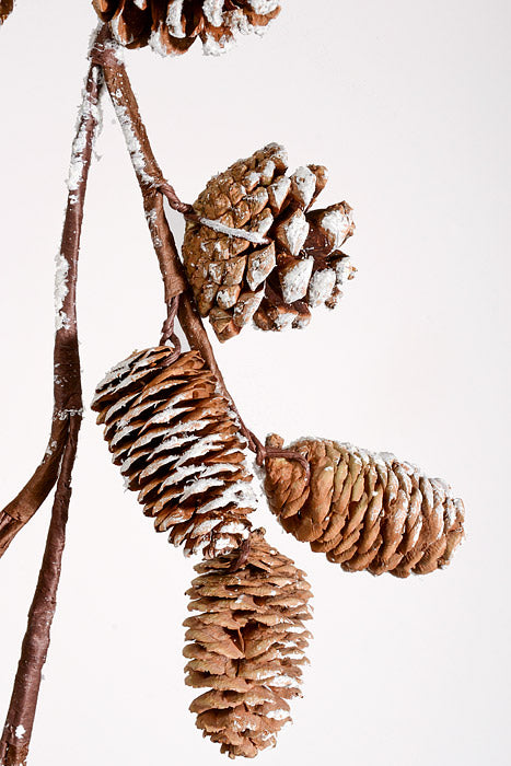 4Ft Snowy Pine Garland Natural