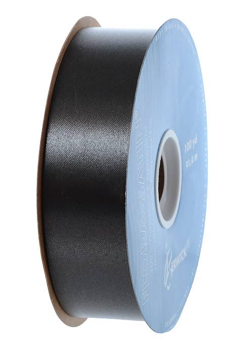 1-7/16 X 100yds Flora-satin Black
