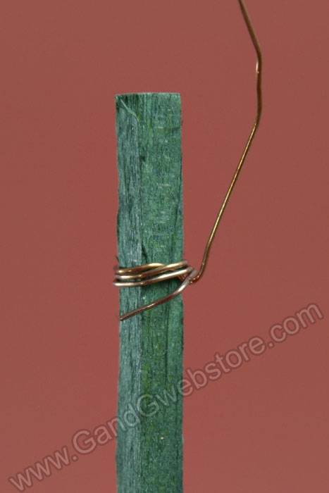 7" Wired Wood Pick Green Pkg/250