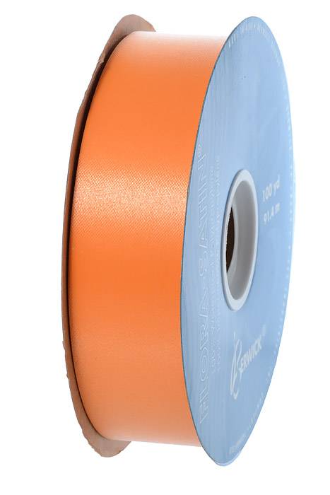 1-7/16 X 100yds Flora-satin Pumpkin