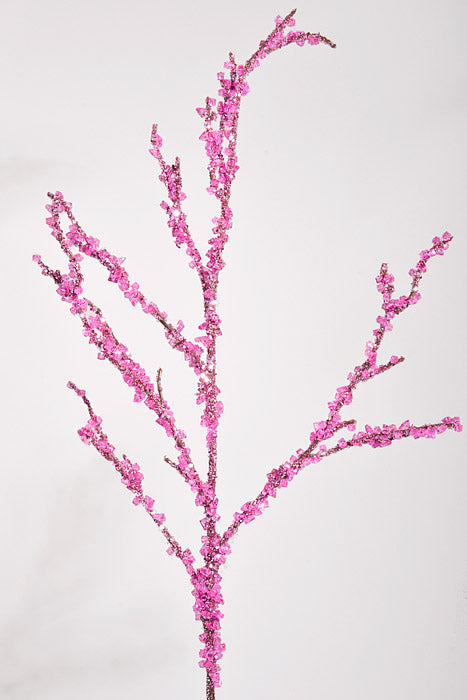 37" Metallic Crushed Iced Spray Pink