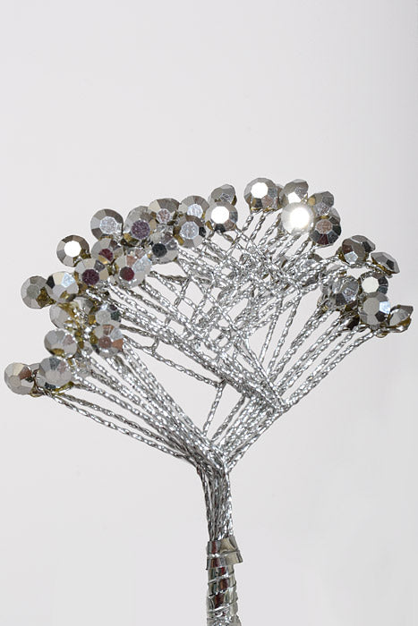 7.5" Rhinestone Quintet Silver Pkg/12