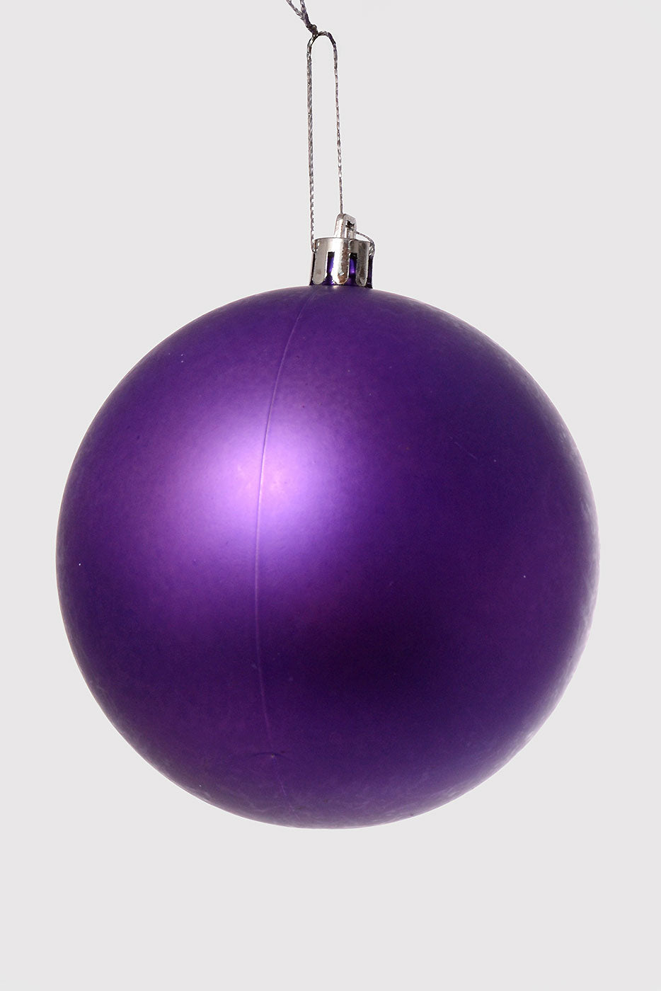 100MM Plastic Ball Matt Ornament Box-6 Lavender