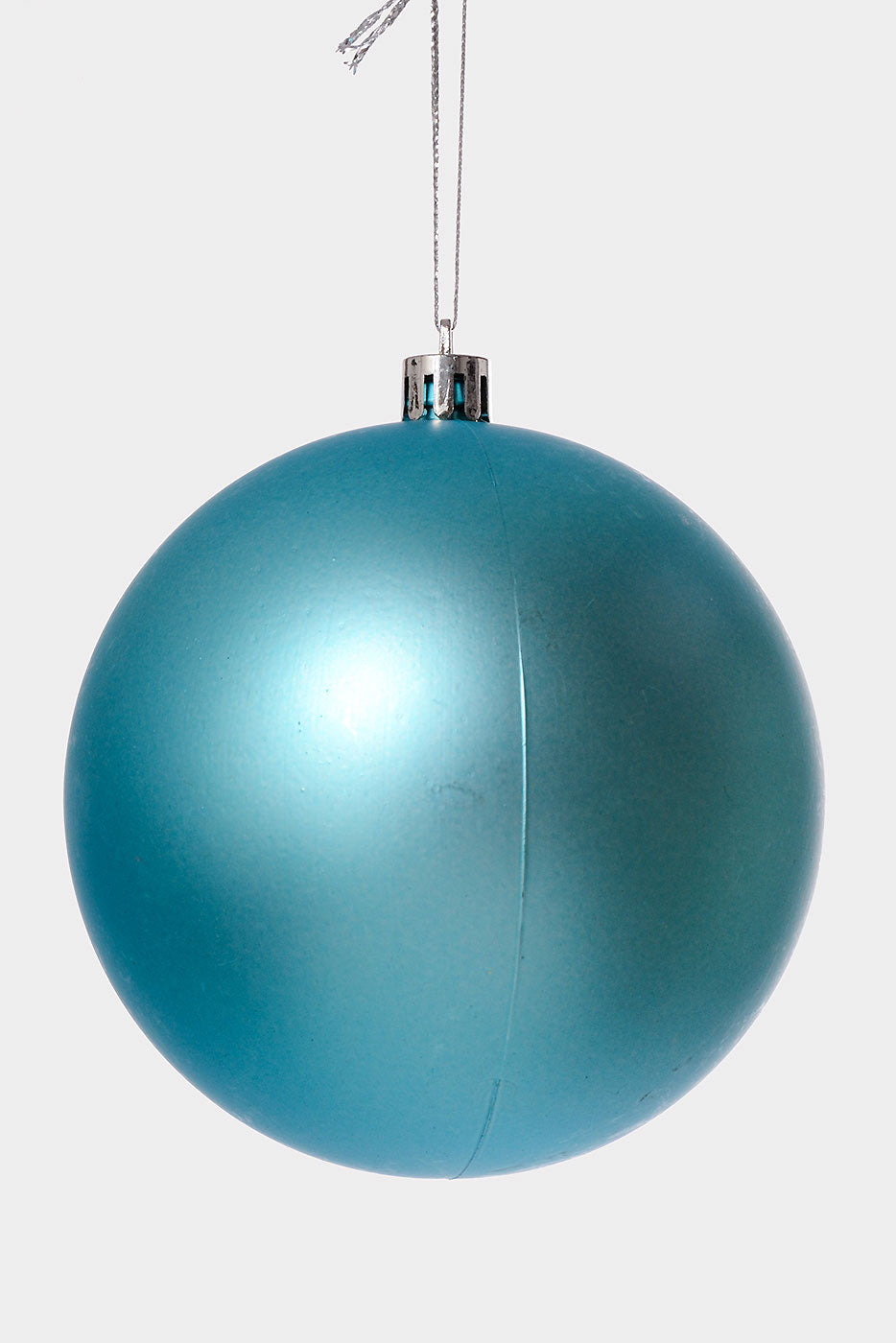 100Mm Plastic Ball Matt Ornament Box-6 Light Blue
