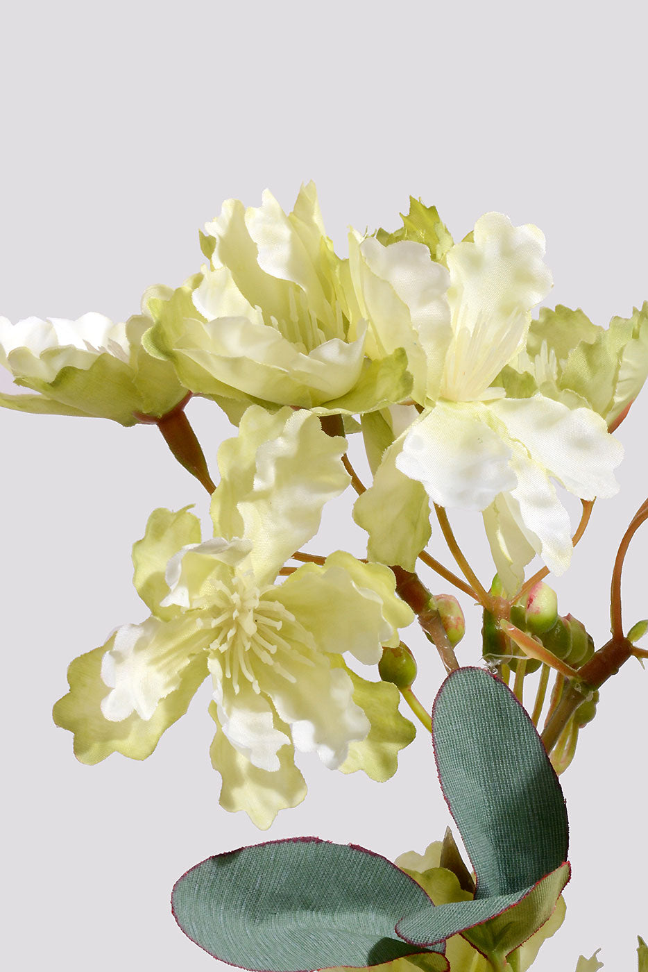 35.5" Silk Cherry Blossom Spray Green/Yellow