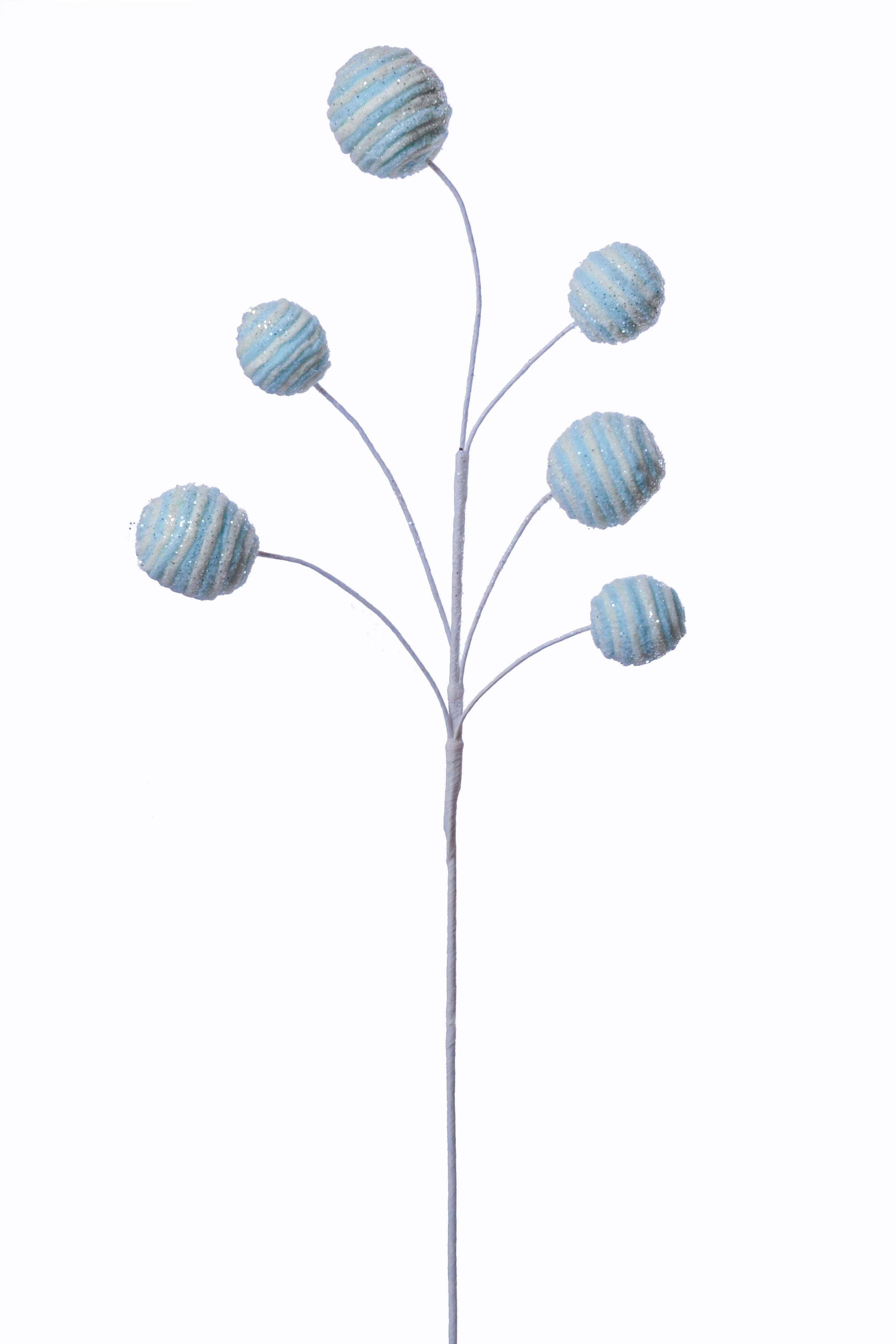 28" Ball Spray Blue/White